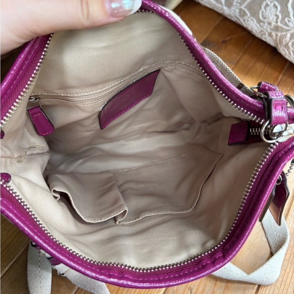 Coach F21905 Signature Pink Stripe Crossbody Bag - Picture 7 of 10